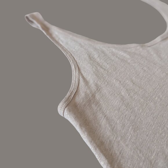 J. Crew Tan Tank Top with Gold Threading - Large - Picture 5 of 6